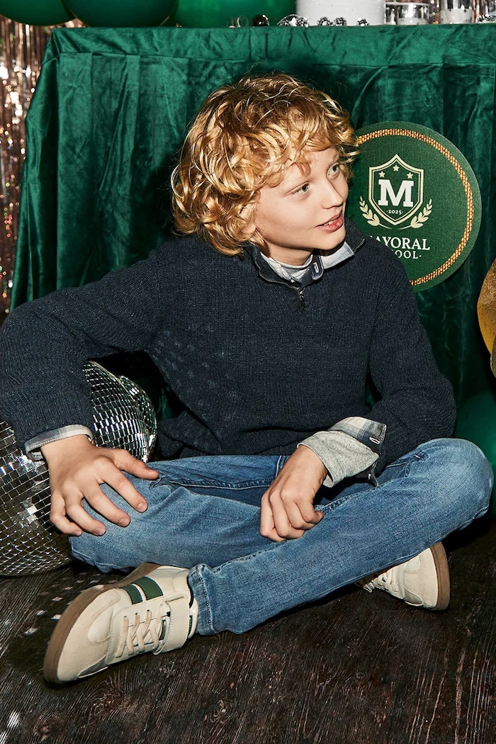 Mayoral jeansy dziecięce jeans slim fit basic jeansy niebieski 516.7A.Junior.9BYA