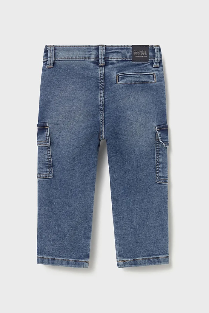 Detské rifle Mayoral soft denim cargo 2505.3B.Baby.9BYA modrá AW25