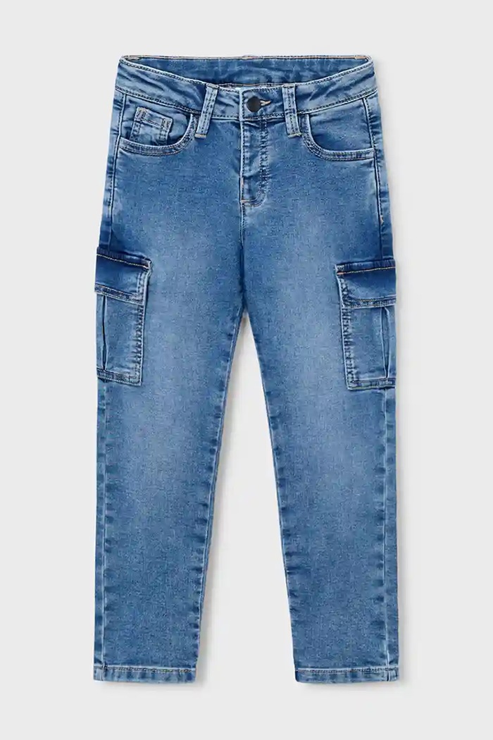 Детски дънки Mayoral soft denim cargo Planet friendly син 4563.5D.Mini.9BYA
