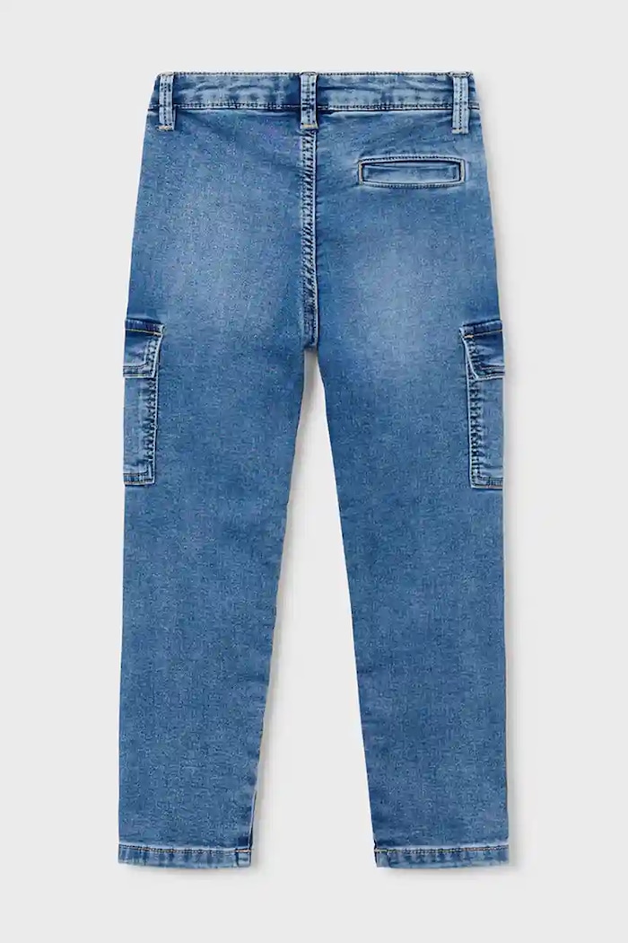 Детски дънки Mayoral soft denim cargo 4563.5D.Mini.9BYA син AW25