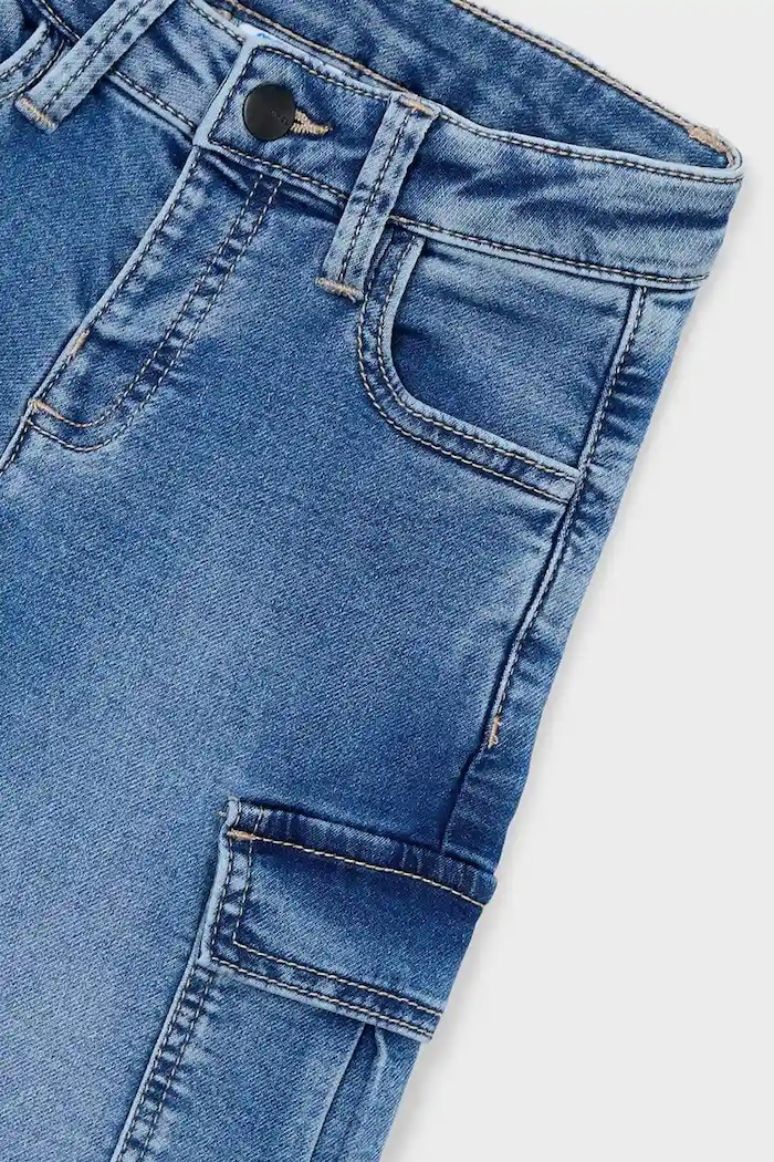 Момче Детски дънки Mayoral soft denim cargo 4563.5D.Mini.9BYA син