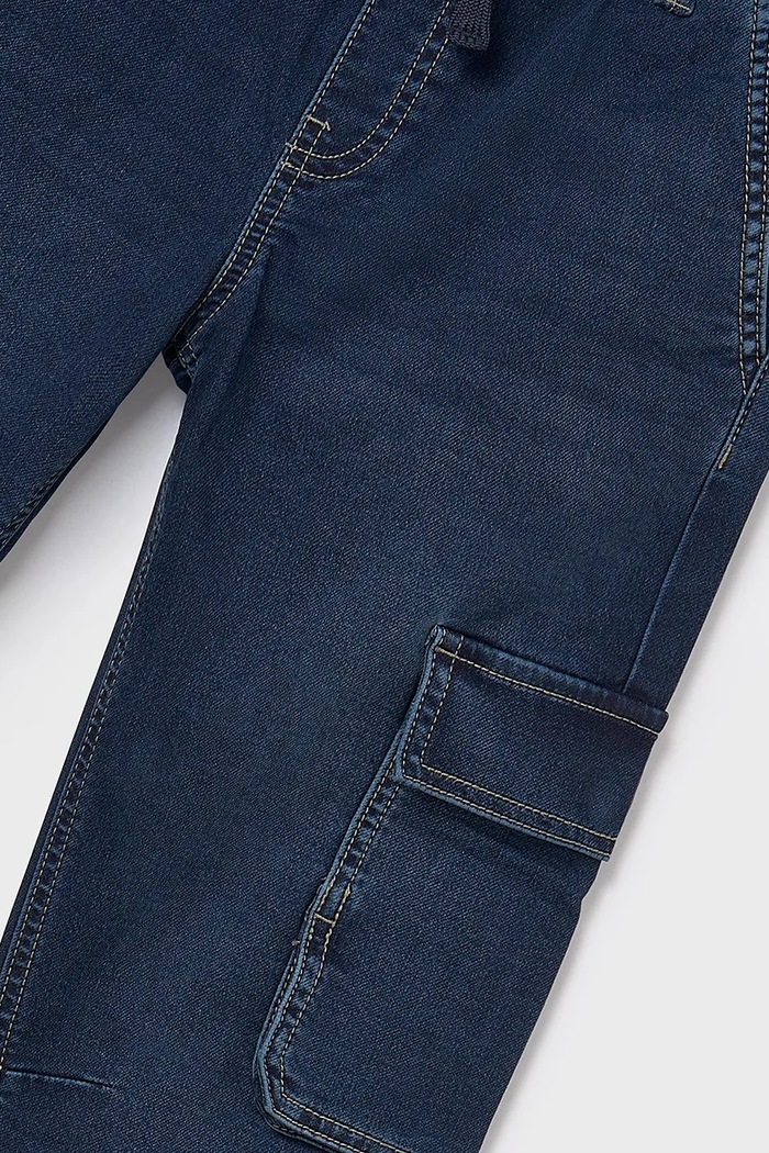 Mayoral jeansy dziecięce soft denim jogger niebieski 7560.7B.Junior.9BYA