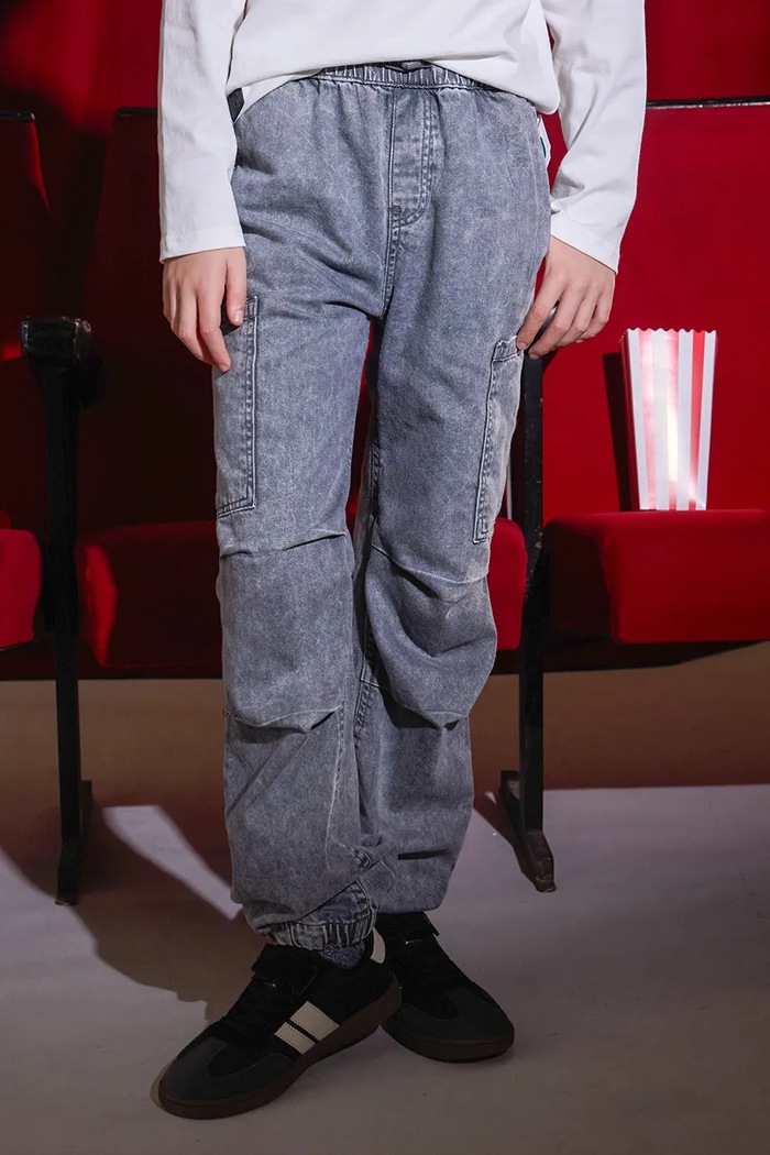Mayoral jeans copii denim cargo 7564.7C.Junior.9BYA gri