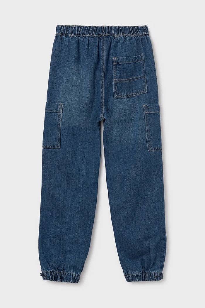 Chlapec Detské rifle Mayoral denim cargo 7564.7C.Junior.9BYA modrá