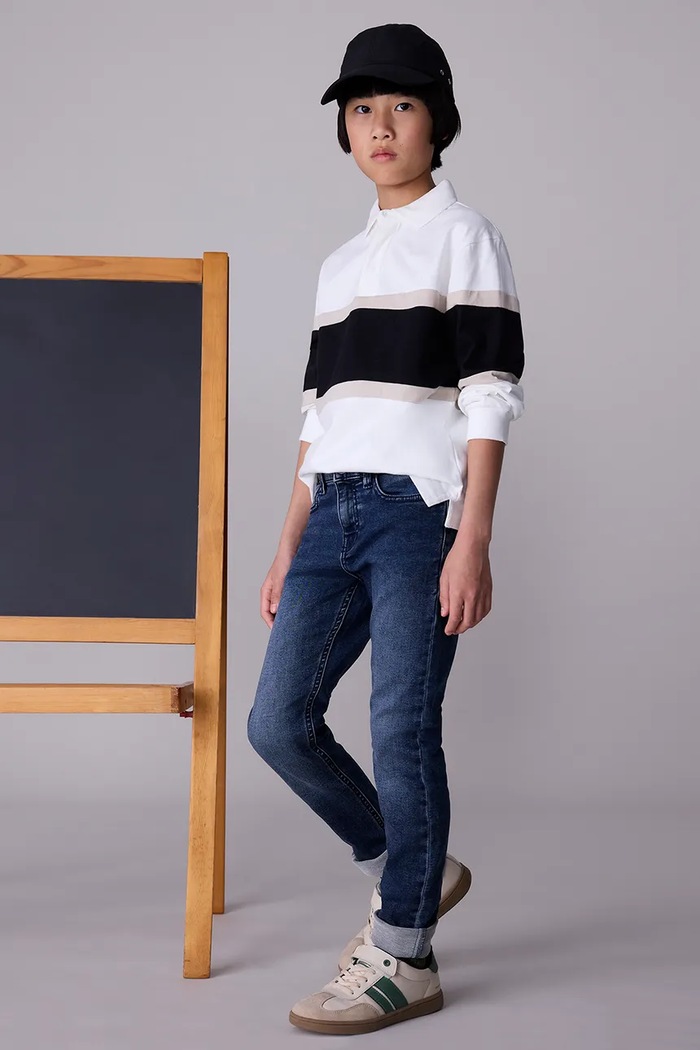 Mayoral Jeans copii soft denim bleumarin 7570.7E.Junior.9BYA