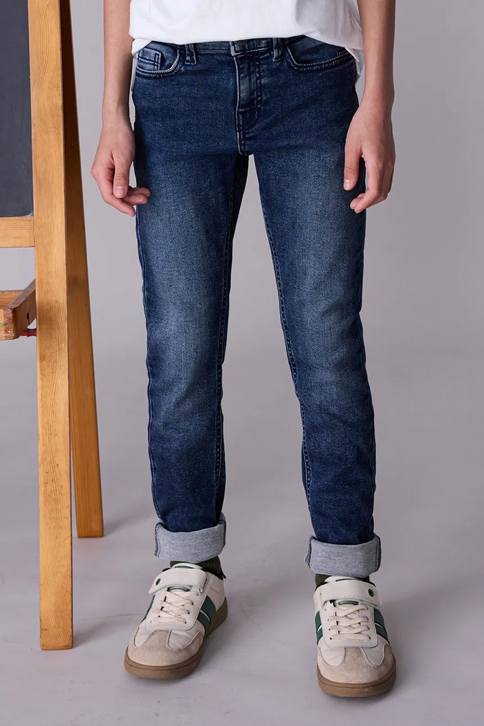 Jeans copii soft denim Mayoral bleumarin 7570.7E.Junior.9BYA