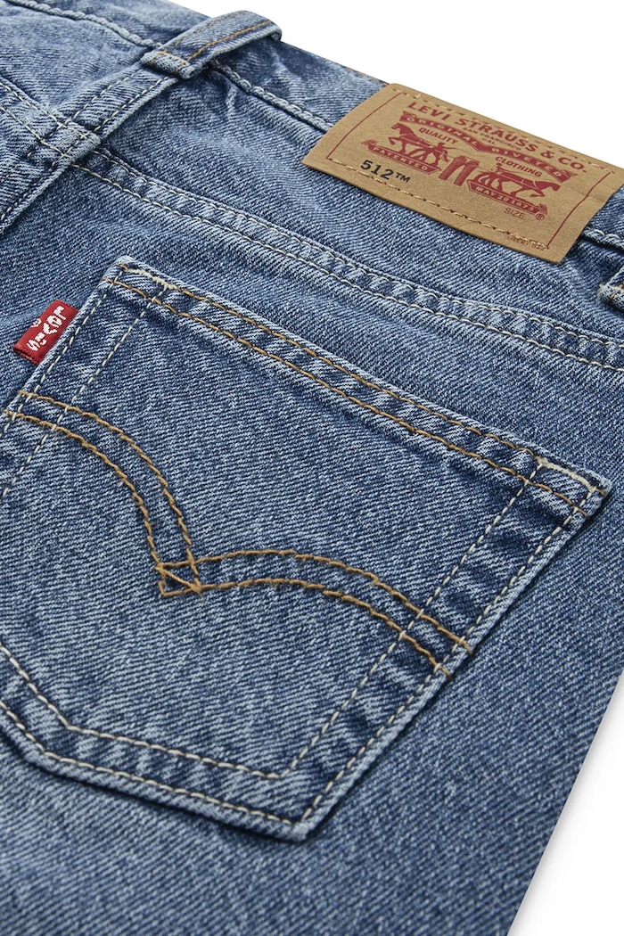 Chłopiec Levi's jeansy dziecięce 512 SLIM TAPER JEANS 8EL207 niebieski