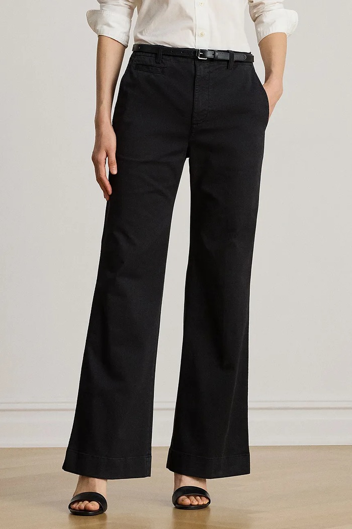 Lauren Ralph Lauren spodnie z elastanem czarny 200P02077