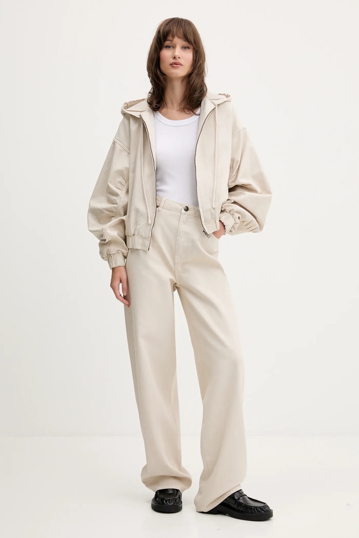 Rotate pantaloni de bumbac 1142981763 bej AW25
