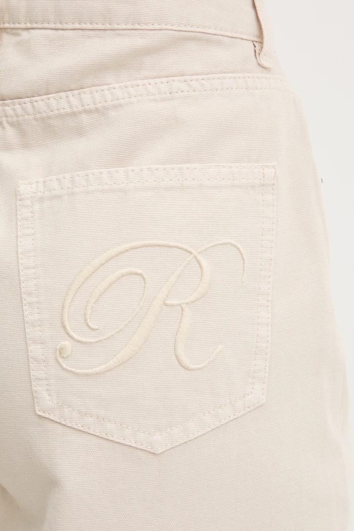 Rotate pantaloni de bumbac bej 1142981763
