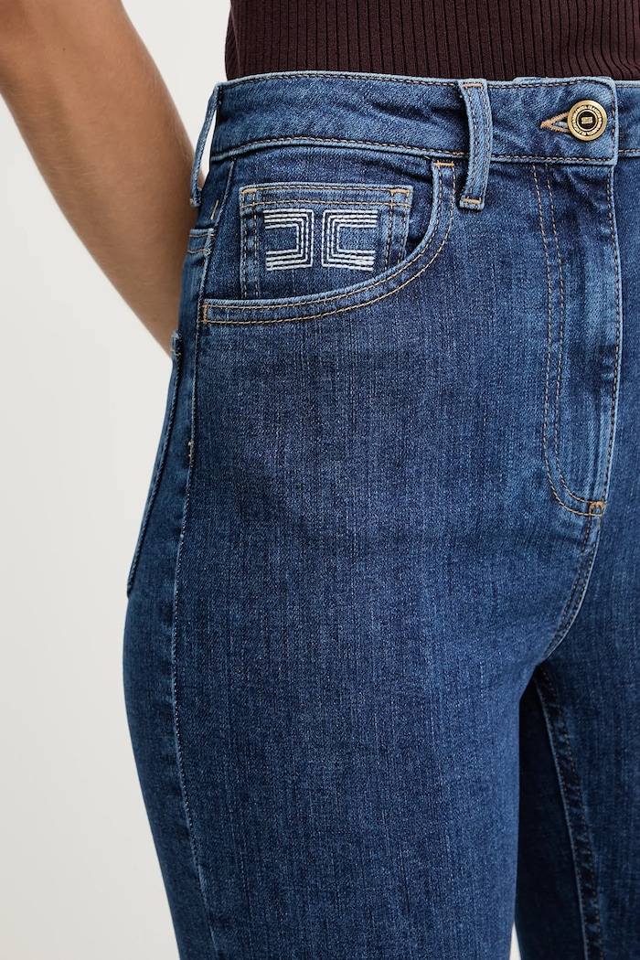 Jeans Elisabetta Franchi PJ08I56E2 albastru