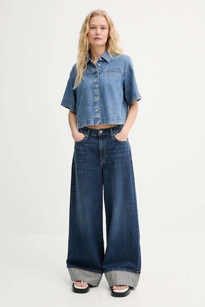 Bombažne kavbojke Rag & Bone WDD25P1010RGDJ modra AW25