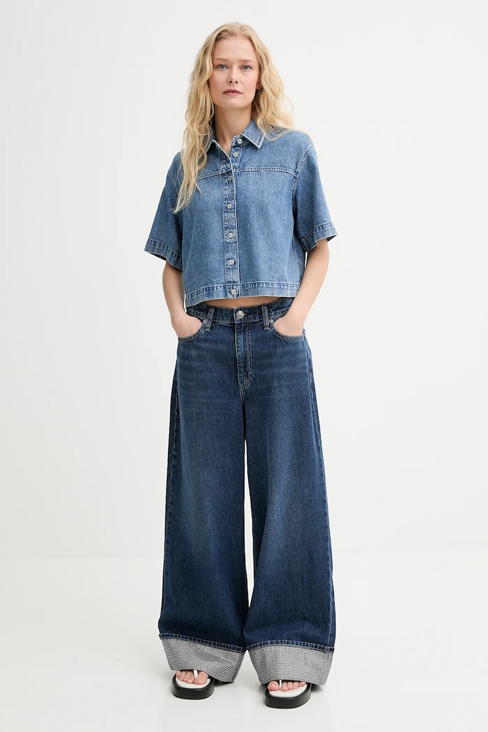 Bombažne kavbojke Rag & Bone WDD25P1010RGDJ modra AW25