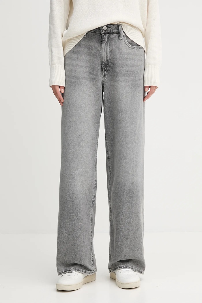 Rifle Calvin Klein Jeans sivá LV047C722G