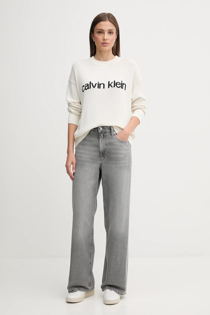 Rifle Calvin Klein Jeans LV047C722G sivá AW25