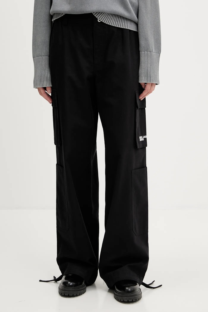 Панталон Karl Lagerfeld Jeans текстил черен A3W10081