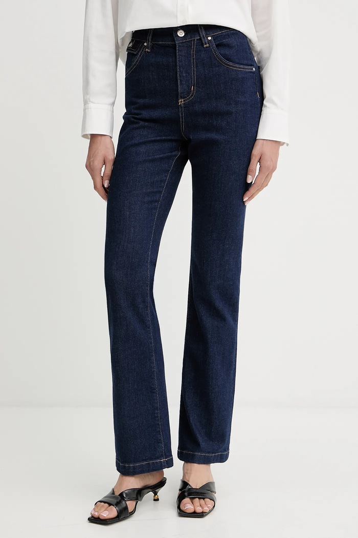 BOSS Jeansy LYRIS-BOOTCUT granatowy 50544989