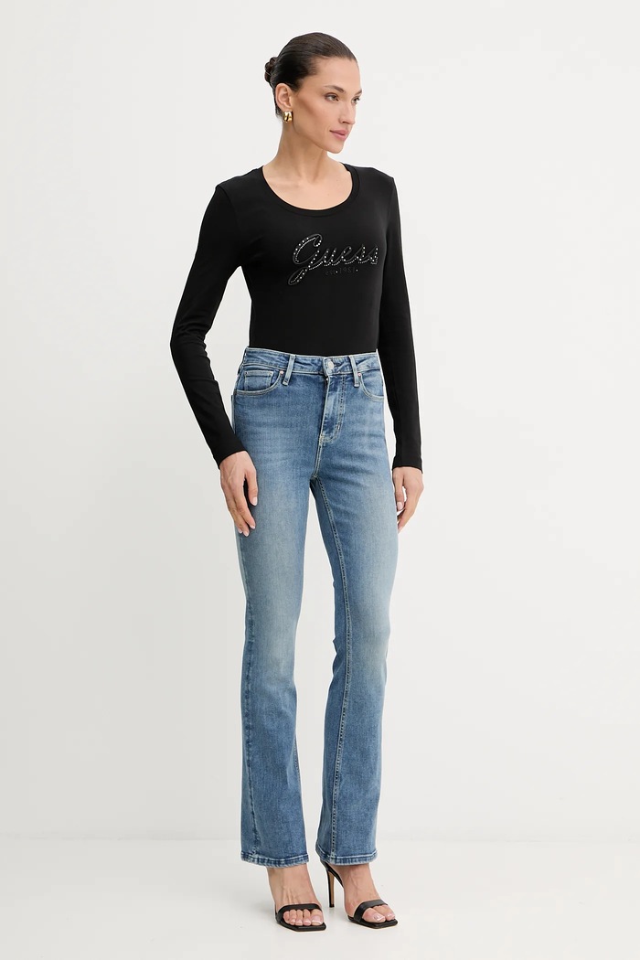 Τζιν παντελόνι Guess W5YA0L.D5PY5 σκούρο μπλε AW25