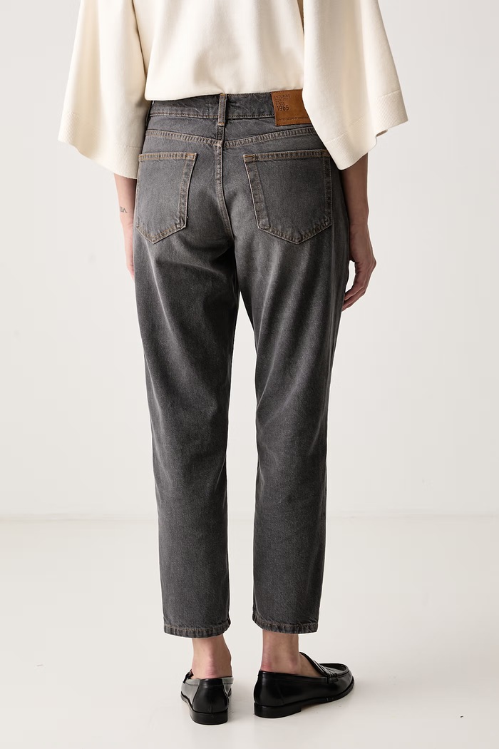 Odzież United Colors of Benetton Jeansy mom fit damskie 4OHWDF02Z szary