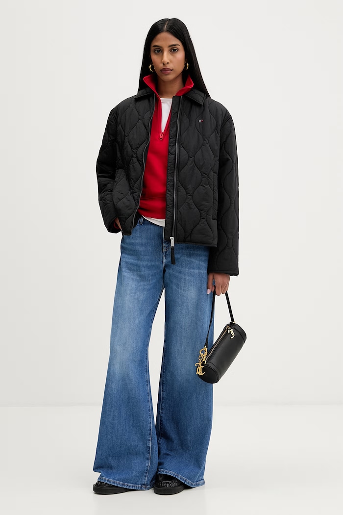 Guess Jeans wide leg Γυναικεία W5YA0O.D0021 μπλε AW25