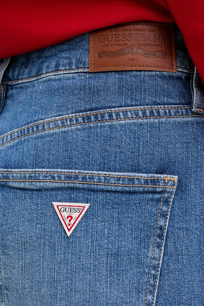 Guess Jeans wide leg Γυναικεία μπλε W5YA0O.D0021