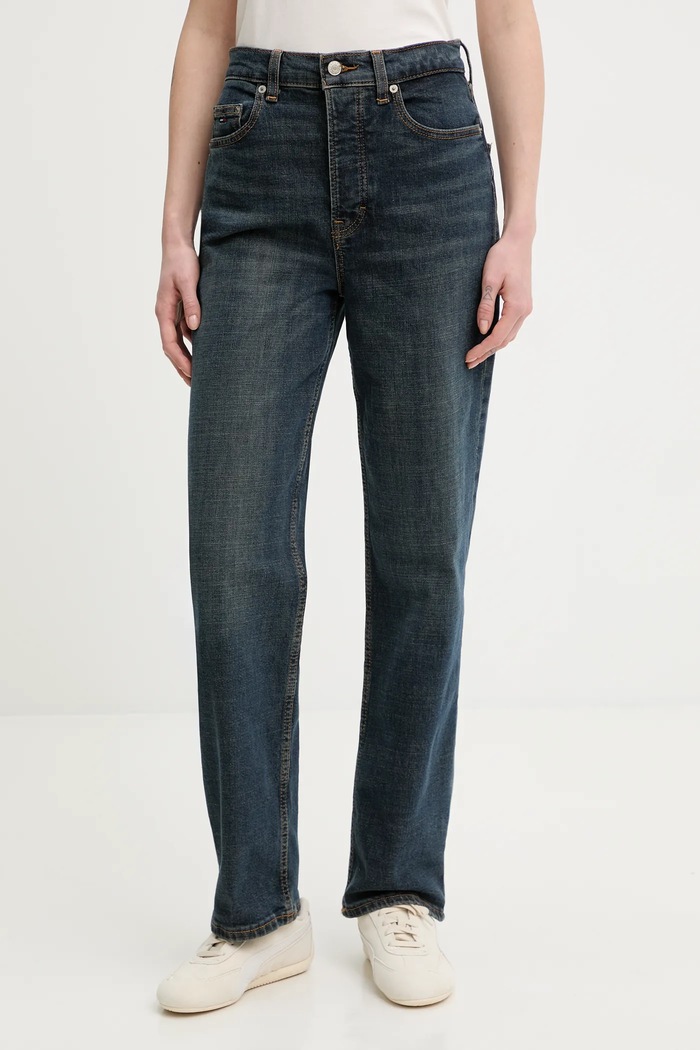 Tommy Jeans blugi Planet friendly bleumarin DW0DW21801