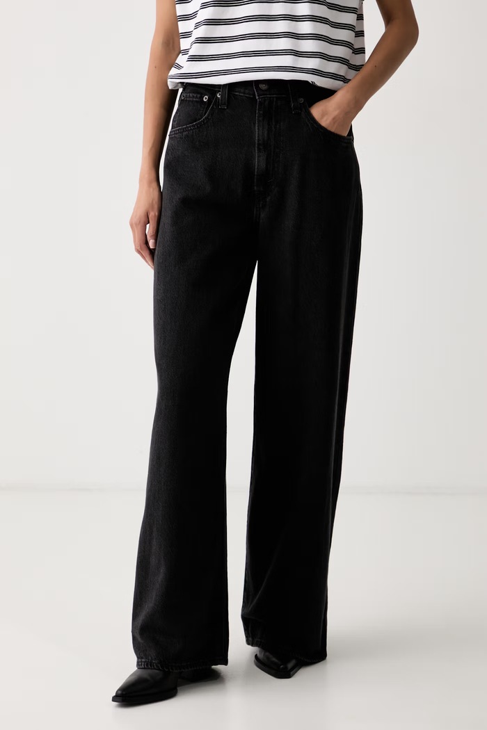 Levi's дънки relaxed fit дамски CINCH BAGGY черен 001UP