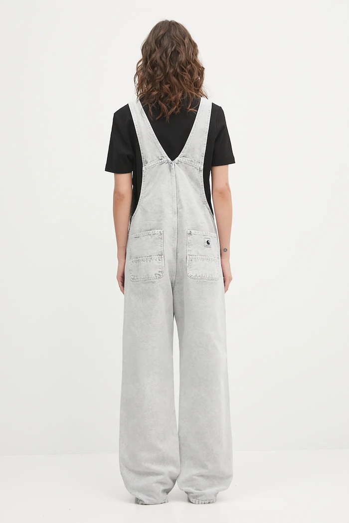 Îmbrăcăminte Carhartt WIP șalopete din denim W' Bib Overall Straight I035572.895F gri
