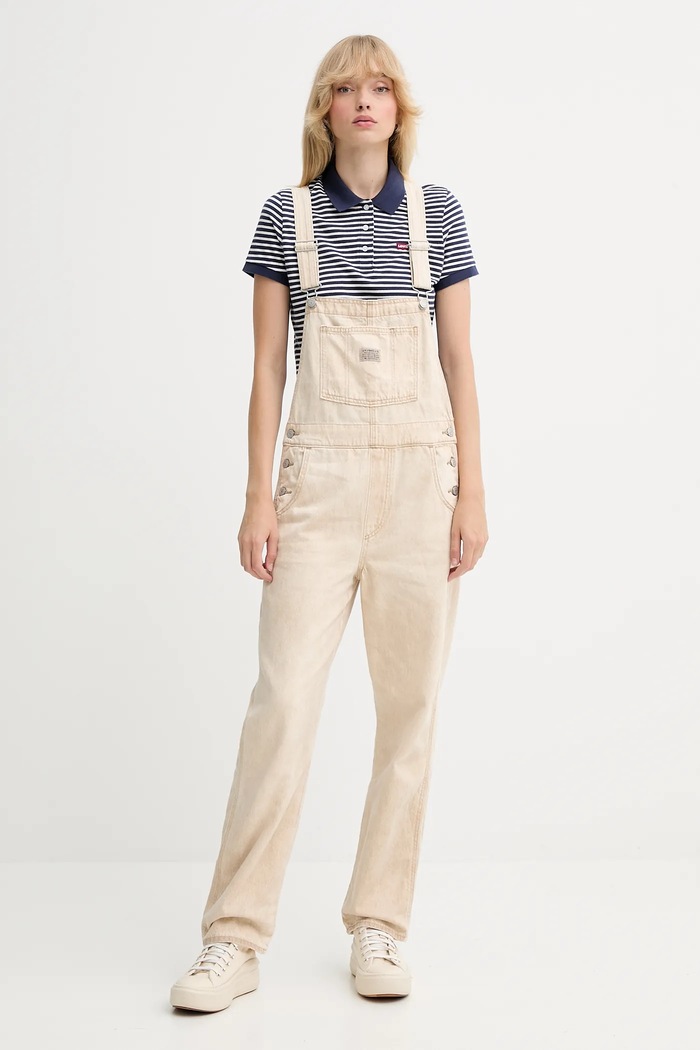 Levi's salopete din denim VINTAGE OVERALL bej 85315.0037