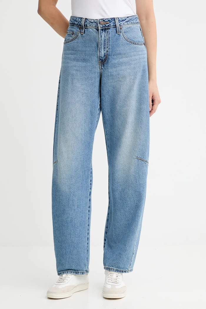 Levi's blugi barrel pentru femei BAGGY DAD BARREL albastru 0039A