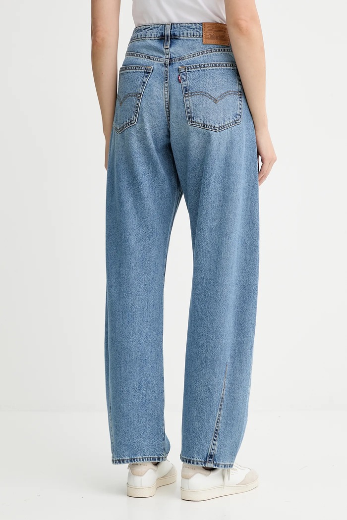 Îmbrăcăminte Levi's blugi barrel pentru femei BAGGY DAD BARREL 0039A albastru
