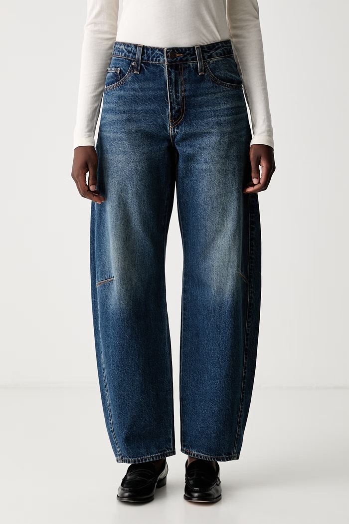 Levi's barrel traperice za žene BAGGY DAD BARREL mornarsko plava 0039A