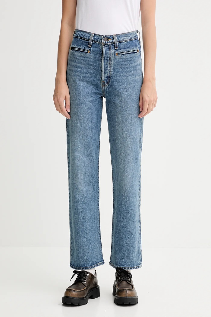 Levi's jeans RIBCAGE FL WESTERN albastru 001UT