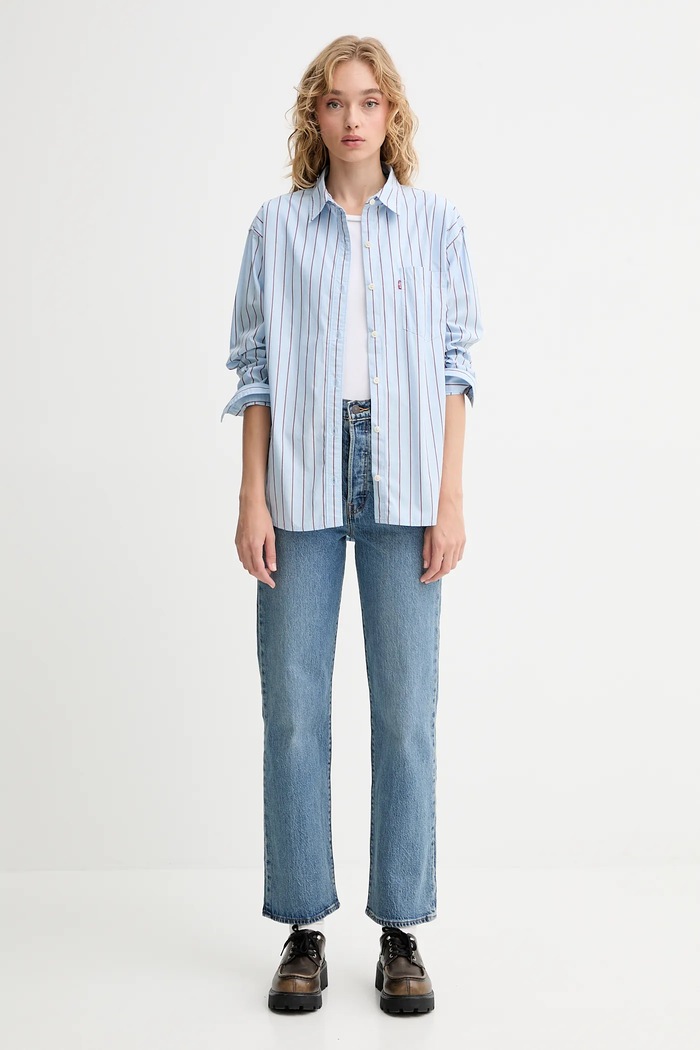 Levi's jeans RIBCAGE FL WESTERN 001UT albastru AW25