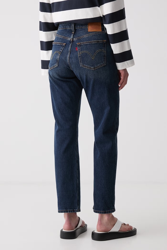Ρούχα Levi's ίσια γυναικεία 501 CURVE 0036A σκούρο μπλε