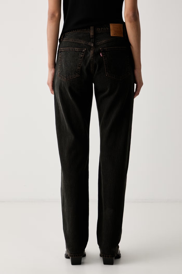 Odzież Levi's jeansy straight damskie 501 CURVE 0036A brązowy