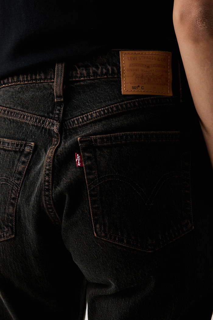 Levi's jeansy straight damskie 501 CURVE brązowy 0036A