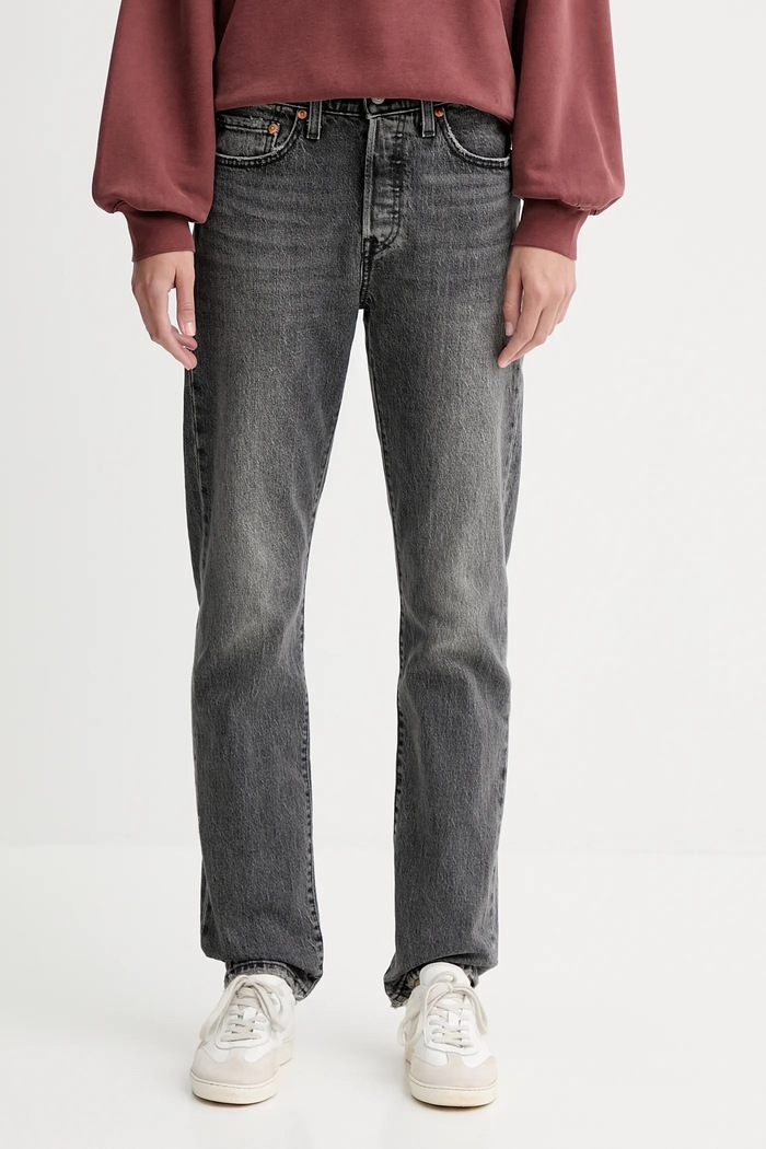 Levi's jeansy 501® JEANS FOR WOMEN szary 12501.0604