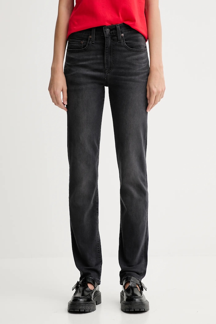 Levi's jeansy 724 HIGH RISE STRAIGHT szary 18883.0391