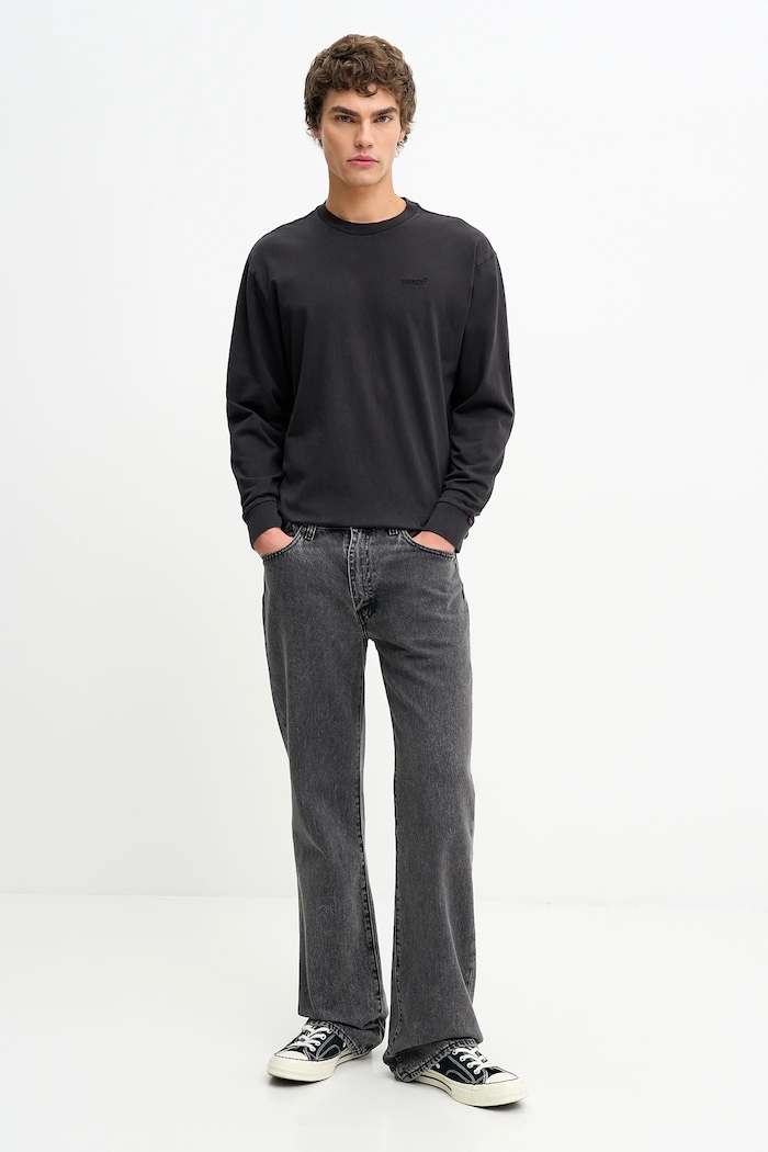 Bombažne kavbojke Levi's 567™ RELAXED FLARE A8630.0007 siva AA00