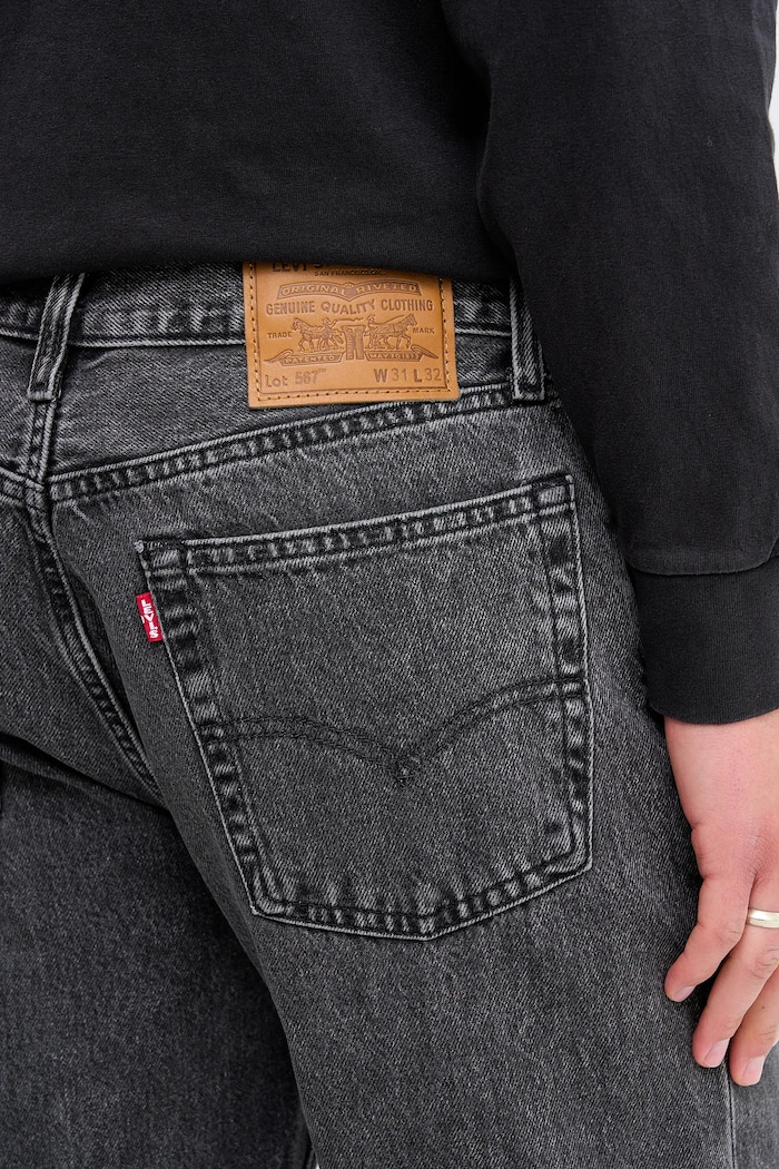 Bombažne kavbojke Levi's 567™ RELAXED FLARE siva A8630.0007