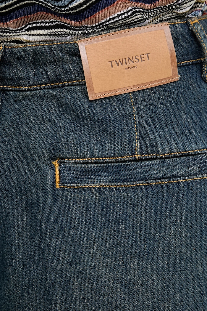 Τζιν παντελόνι Twinset σκούρο μπλε 252TP2560
