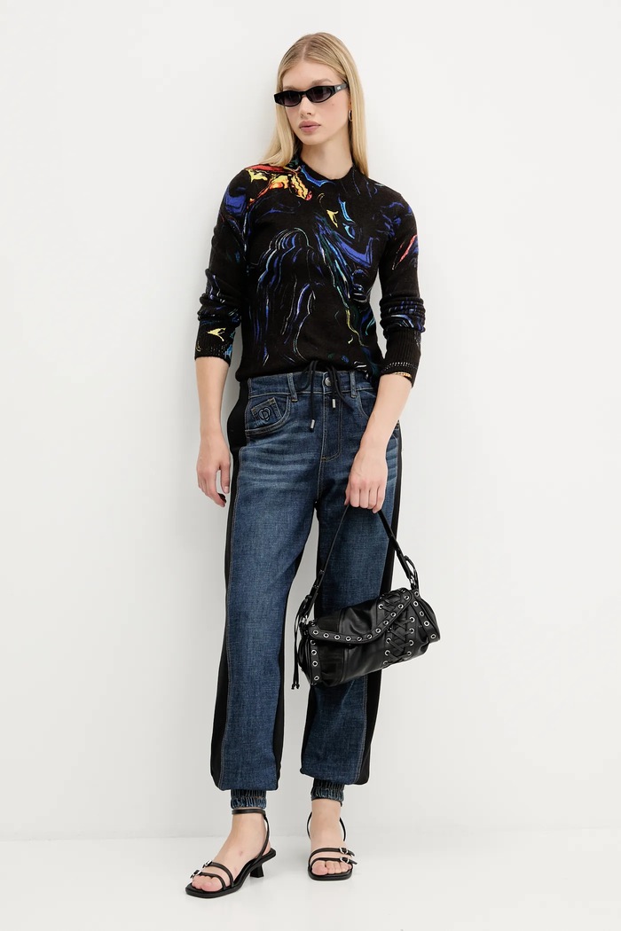 Tepláky Desigual KIMY 25WWDD08 tmavomodrá AW25
