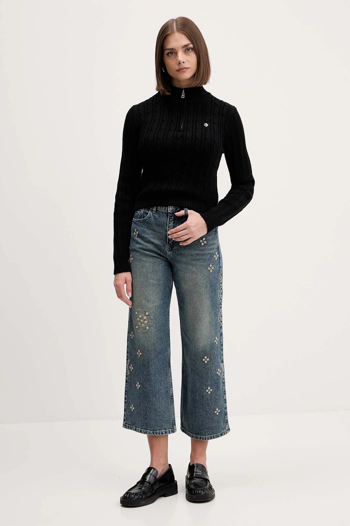 Τζιν παντελόνι Desigual 0 Back embro 25WWDD11 μπλε AW25