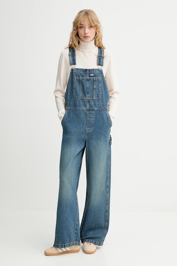 Dickies ogrodniczki jeansowe niebieski DK0A87N7
