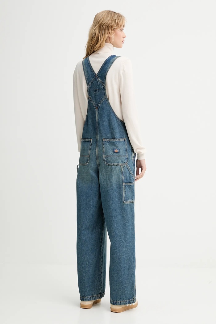 Odzież Dickies ogrodniczki jeansowe DK0A87N7 niebieski