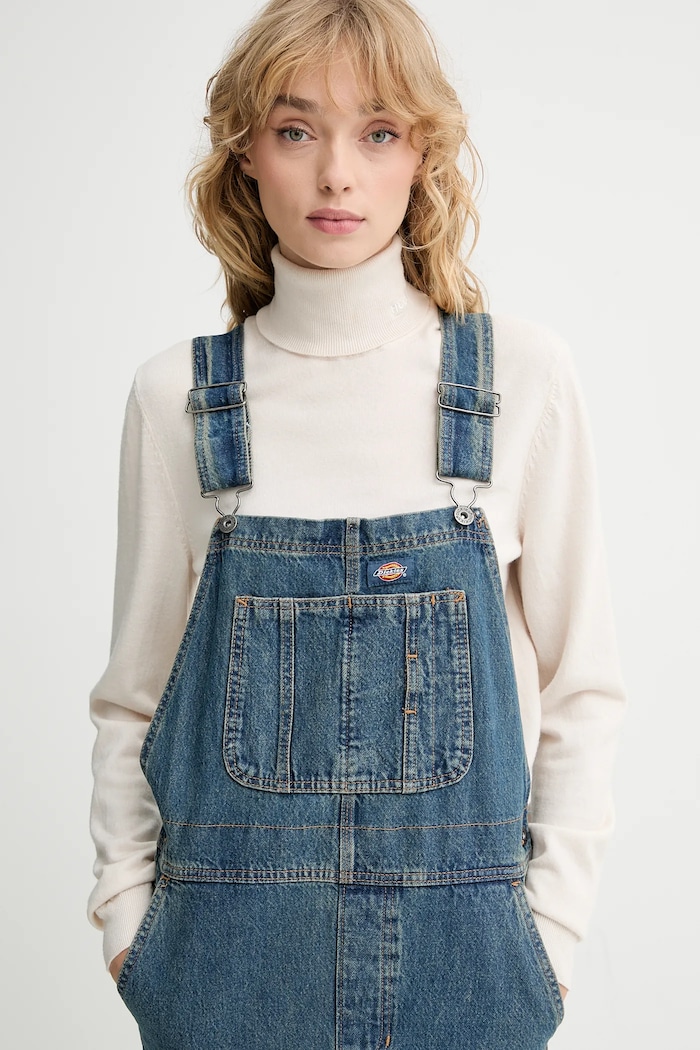 Dickies ogrodniczki jeansowe niebieski DK0A87N7