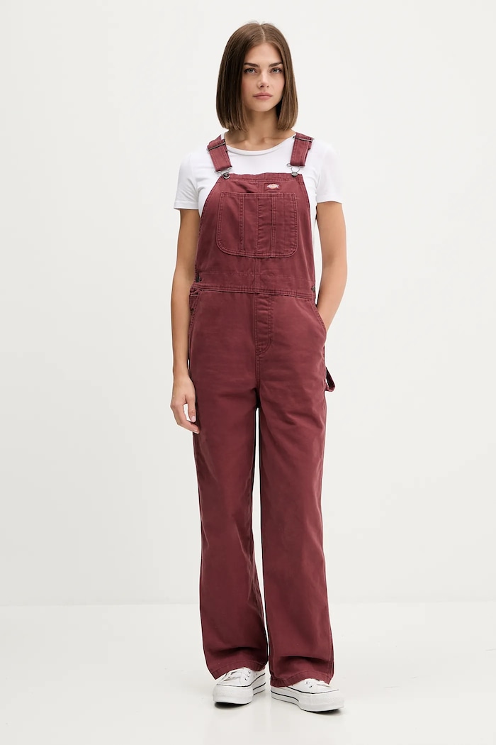 Dickies Salopete din denim burgundia DK0A87N8