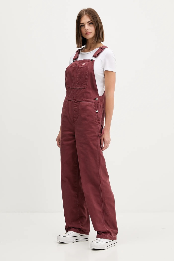 Dickies Salopete din denim DK0A87N8 burgundia SS26