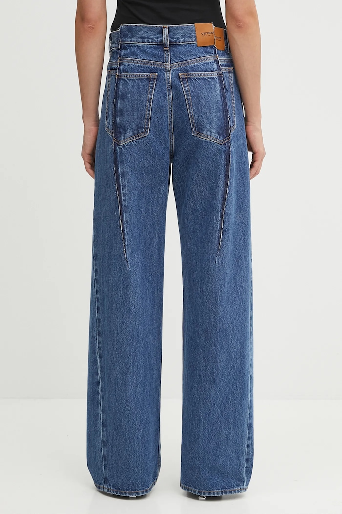Oblečení Džíny VETEMENTS Cut Reconstructed UH76DP460MB3 modrá